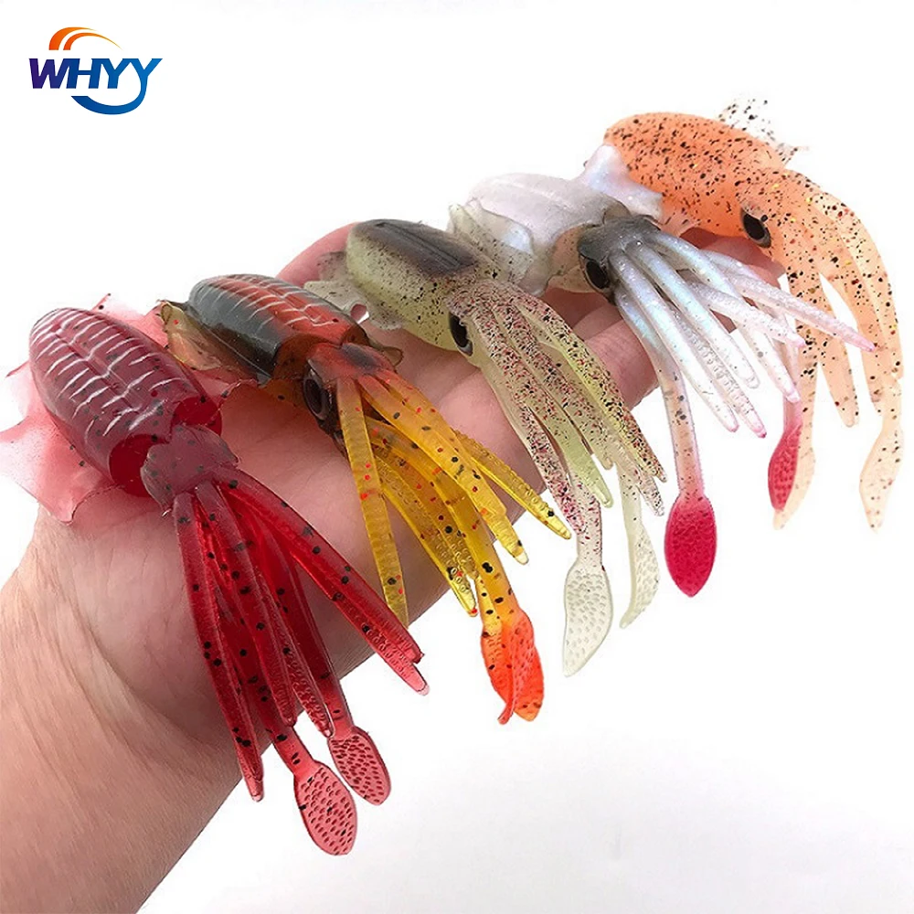 

WHYY Squid Fishing Lure UV Luminous Octopus Squid Jig Slow Trolling Slow Pitch Jigging Bait With Assist Hooks