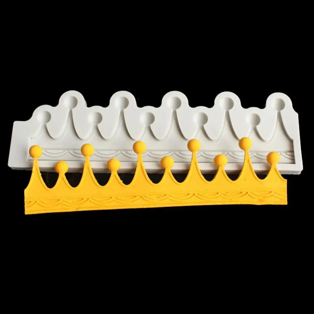 

3D Cake Decoration DIY Silicone Mold Crown Shape Fondant Chocolate Glue Tool