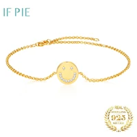if pie smiley face sterling silver aromatherapy bracelet link chain for female choker necklace creative jewelry party gift