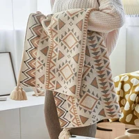 bohemian blanket air conditioning blanket nap blanket sofa blanket bed tail blanket nap blanket knitted blanket