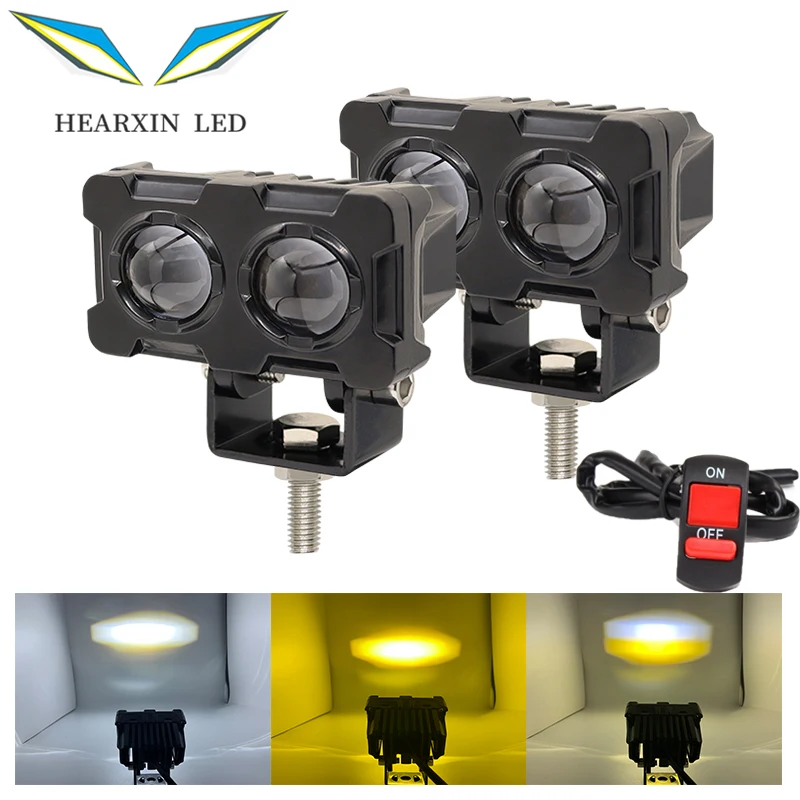 

Фара светодиодная на мотоцикл, дополнительный противотуманный фонарь для езды на мотоцикле и велосипеде по бездорожью, 4 х4/4WD, квадроцикле