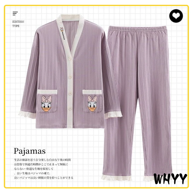 

Women's Pajamas Long Cardigan Sexy Pajamas Cartoon Sleepwear Home Service Pajama Sets Nightie Plus Size Lingere