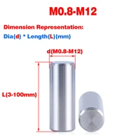 304 stainless steel solid cylindrical pin locating pin fixing pin m0 8 m4