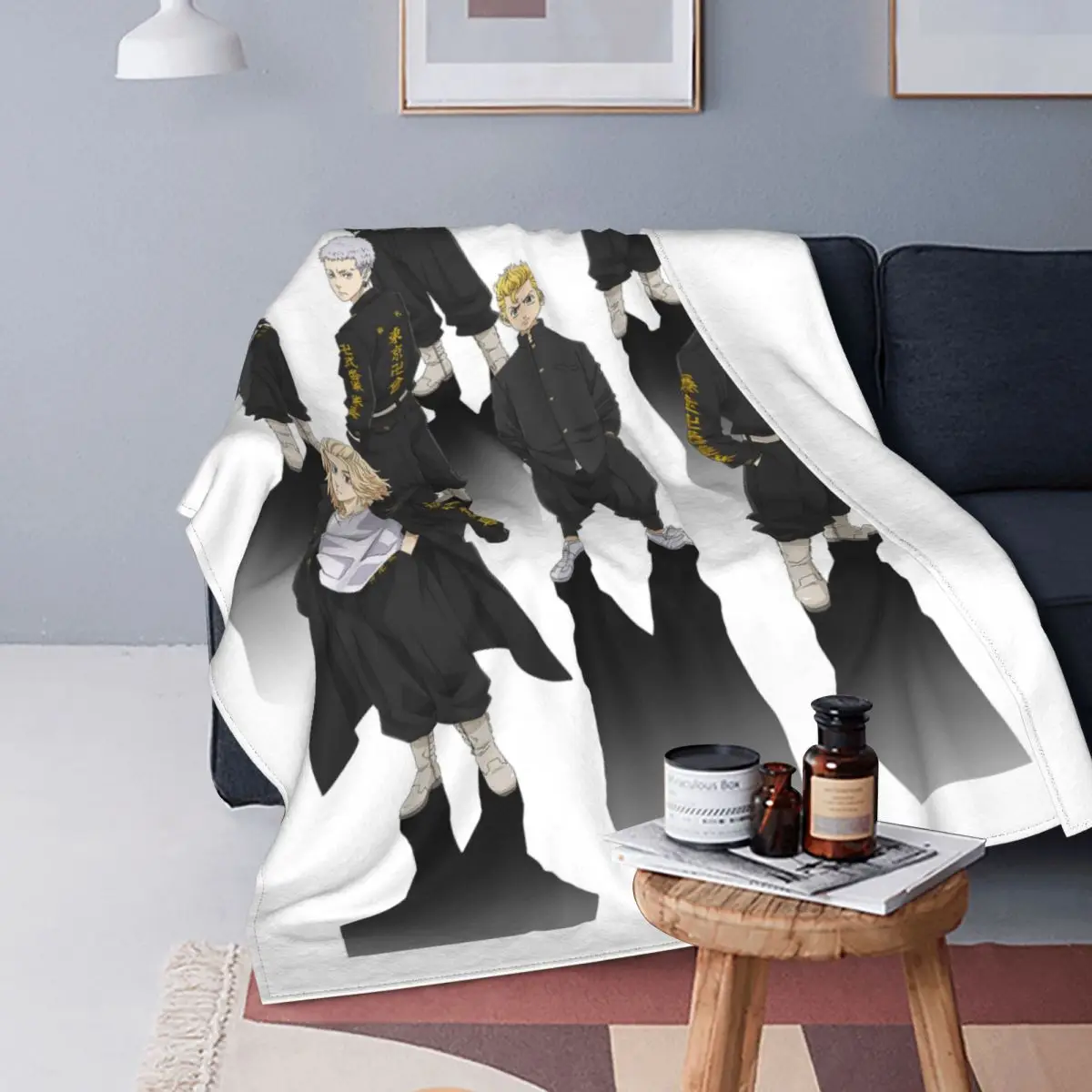 

Tokyo Revengers Takemichi Hanagaki Blanket Cover Fleece Manjirou Chifuyu Mitsuya Baji Draken Soft Throw Blankets for Bed Sofa