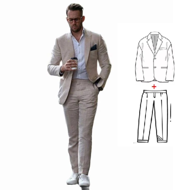 Latest Fashion Men Suits Groom Wedding Tuxedo Best Man Blazer Casual Groomsmen Wear 2 Piece Costume Homme Terno Masculino