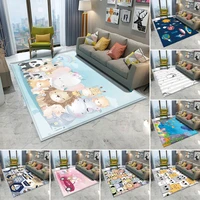 2021 alfombra high quality children flannel carpet rug animal game learn for baby child play round carpet in the childrens room