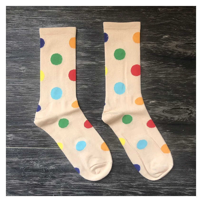 

New Novelty Men Polka Dot Tyler The Creator Golf Street Skateboard Harajuku Athlete Socks Parkour Street Cotton Hip Hop N320