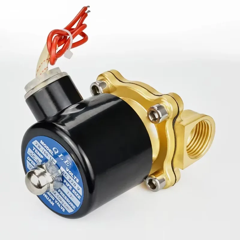 Фото Электромагнитный клапан TMOK 2W DN15 1/2 дюйма, AC220V DC24V, нормально закрытый, латунный, пневматический, для воды и пара №2
