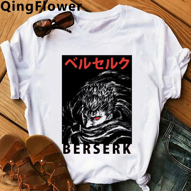 Футболка Berserk с изображением кишки глаз, Мужская футболка в стиле Харадзюку tumblr kawaii ulzzang, белая футболка, футболка, летний топ, одежда для пар