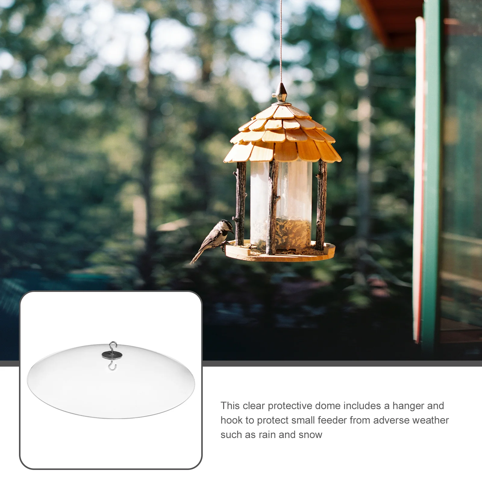 Прозрачный защитный купольный чехол для кормушки птиц подвесная защита