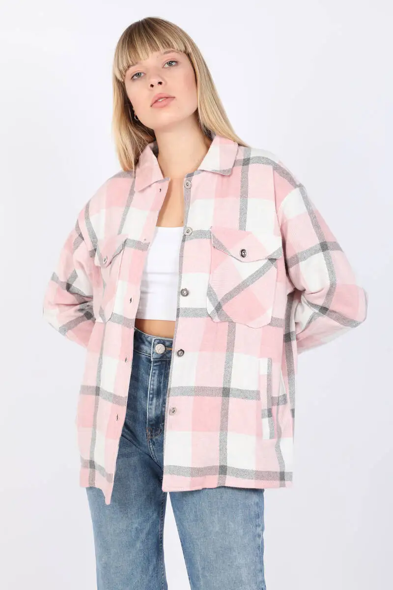 

4 pockets Plaid Jacket