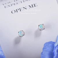 itsmos natural australian opal stud earrings 925 sterling silver gemstone luxury earrings for women designer jewelry gift