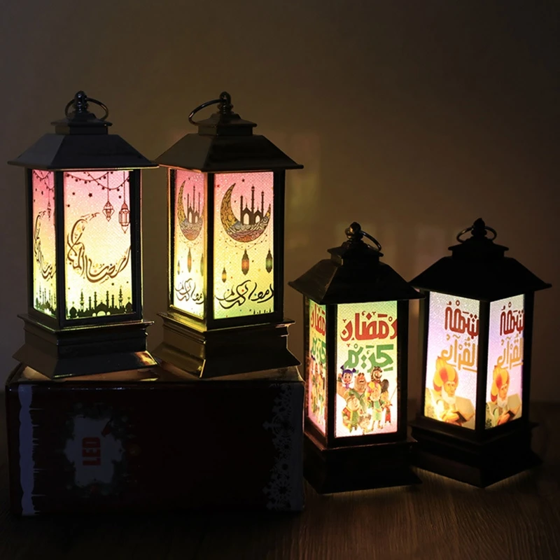 

2022 Ramadan Decoration EID Mubarak Light LED Electronic Candle Wind Lanterns
