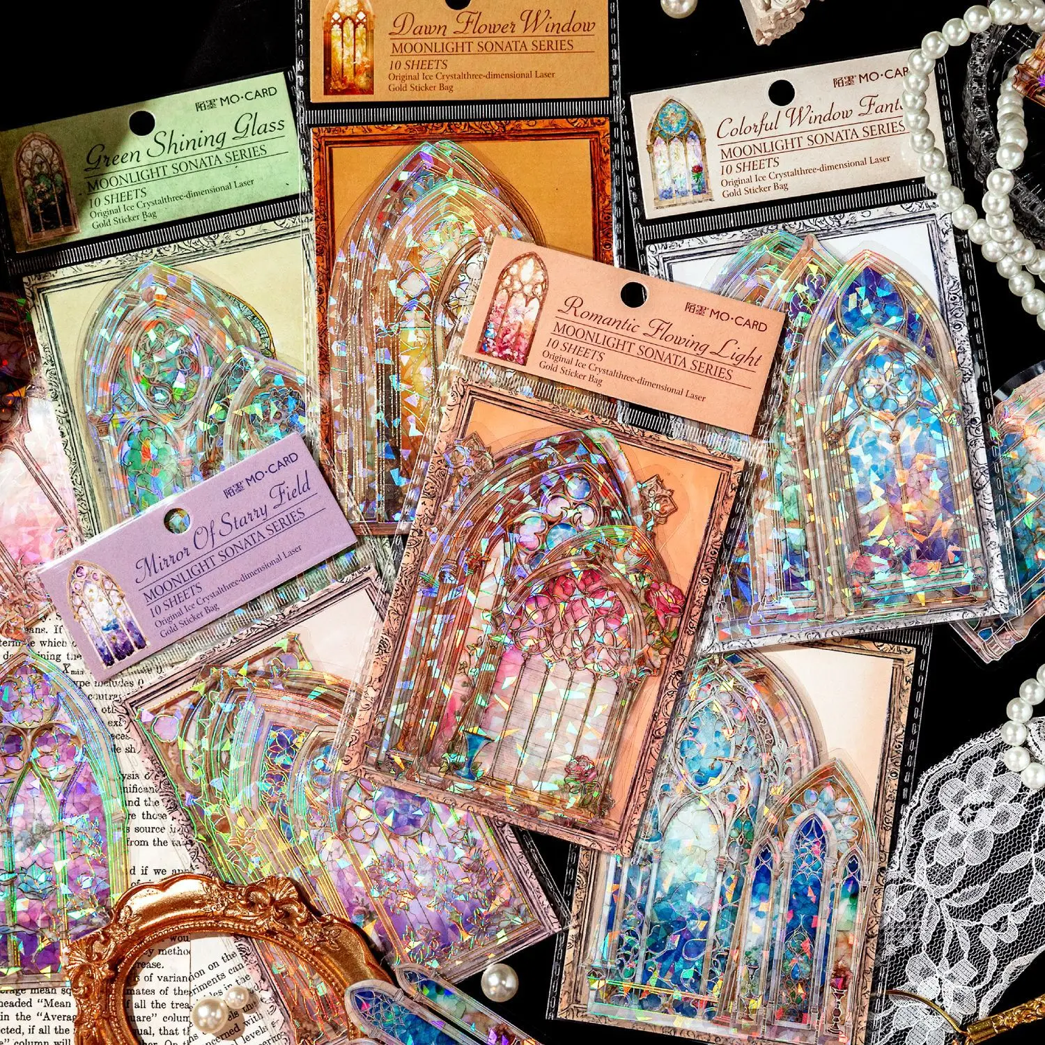 

10pcs/1lot Kawaii Scrapbook Stickers Moonlight Sonata Scrapbooking Supplies Planner Decorative Craft Stationery Sticker