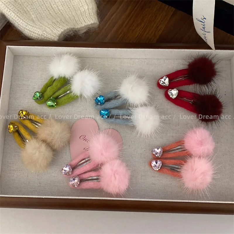 Новые корейские цветные влюбленные Сердца стандартные норковые меховые ...