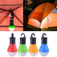 4pcs portable camping hanging 3 led lantern camping equipment outdoor soft light camp lights bulb lamp for camping tent fishing