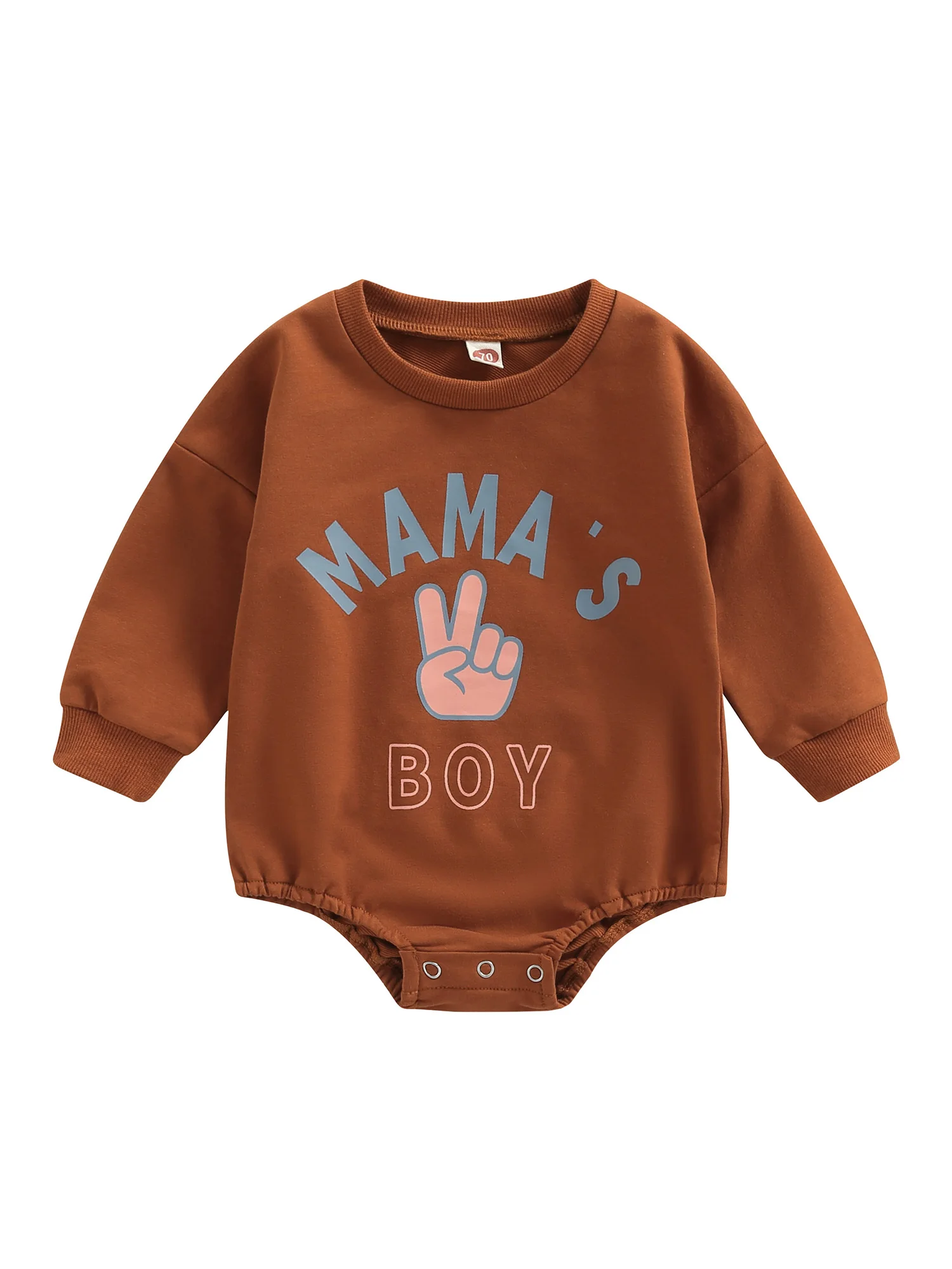 

Toddler Baby Boy Letter Print Sweatshirt Romper Oversized Long Sleeve Crewneck Jumpsuit Outfit Fall Winter Clothes Set