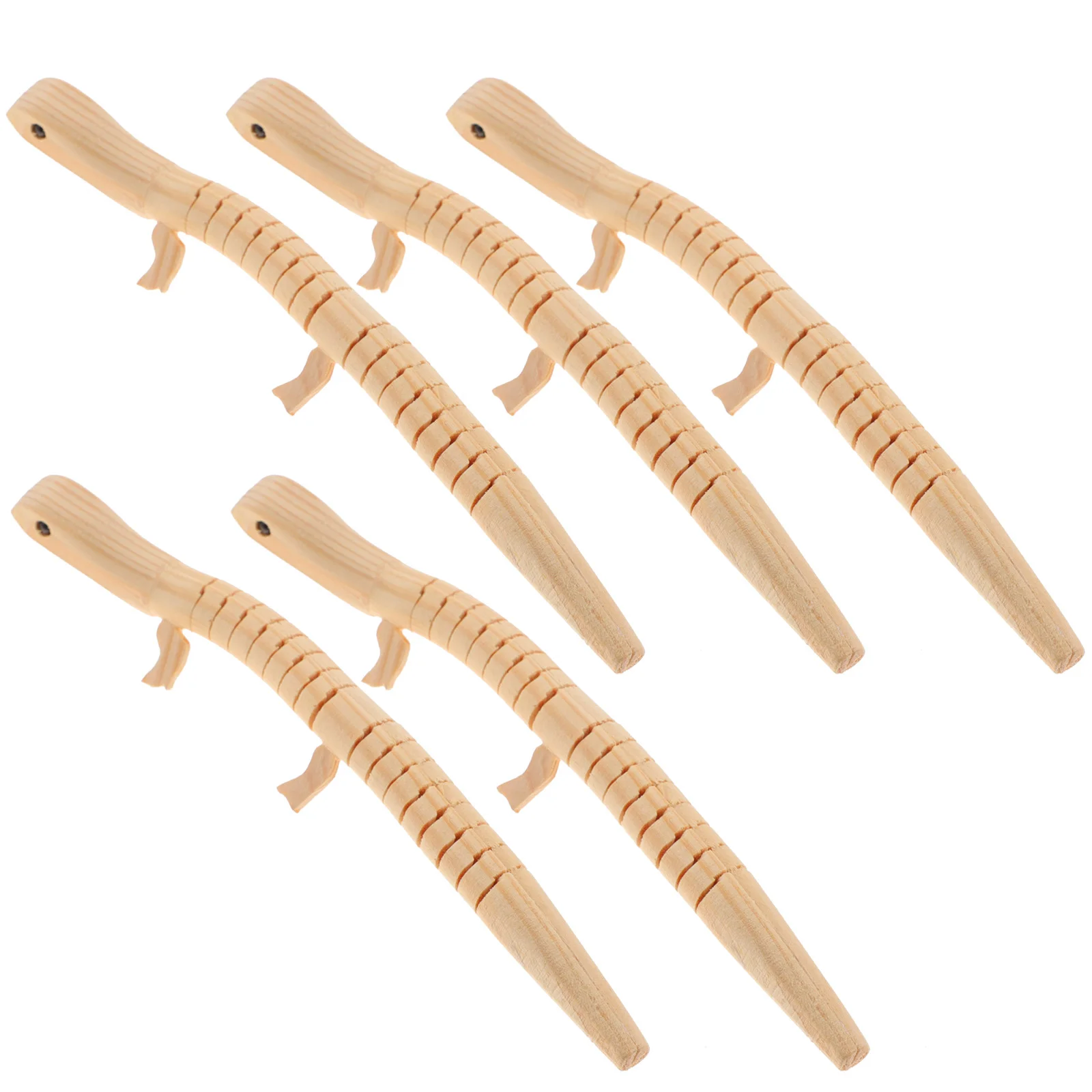 

5 Pcs Children Toys Realistic Lizard Plaything Small Wood Wooden Learning Snake DIY Lovely Kids Wiggle Unfinished Model Blank