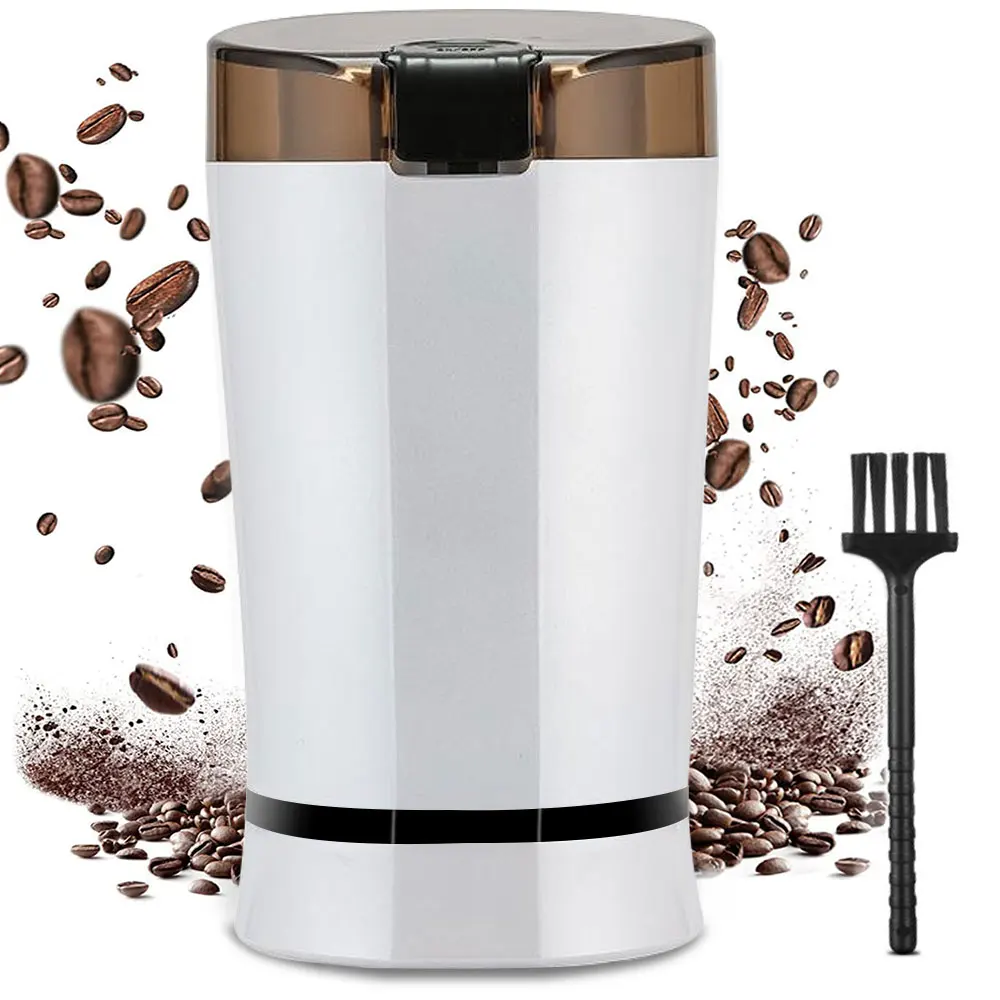 

Electric Coffee Grinder Spice Grinder for Espresso Herbs Spices Nuts Grain 1.69oz With Cleaning Brush