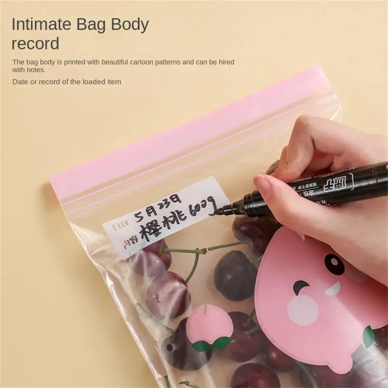 

Мультяшная сумка, расширенная вместительная классификация, упорядоченные пакеты для хранения продуктов, красивая сумка для сохранения свежести продуктов