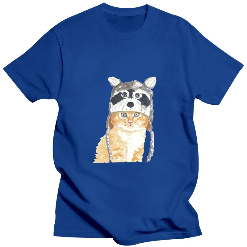 Новинка 2019 летняя футболка забавная милая KATZE CAR RACOON WATER COLOR Wasser