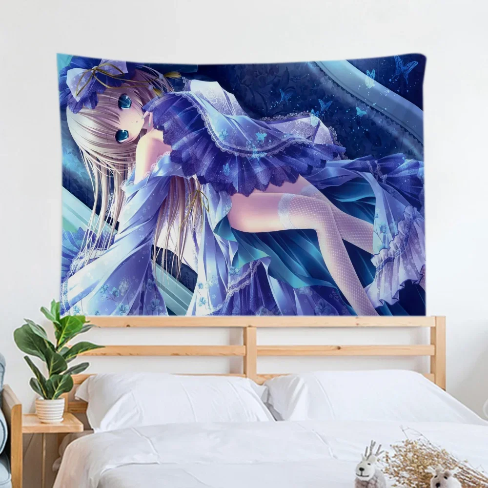 Аниме Кизи Тканевый Гобелен Настенный Декор Полиэстер Подвесное Искусство