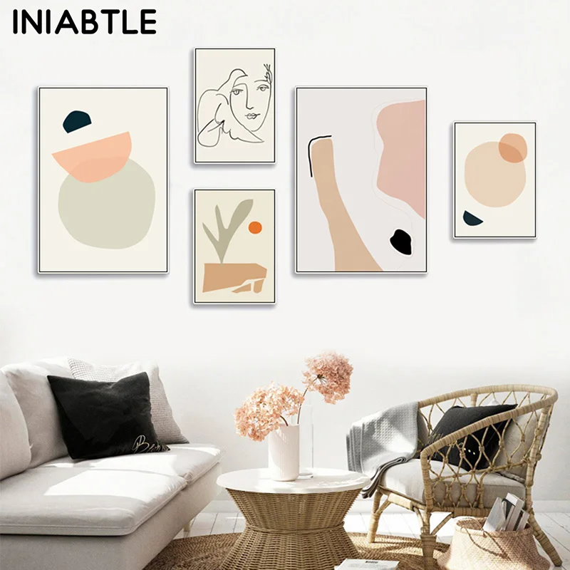 

Abstract Geometric Shape Line Nordic Posters And Prints Wall Art Canvas Painting Wall Pictures For Living Room Home Decor