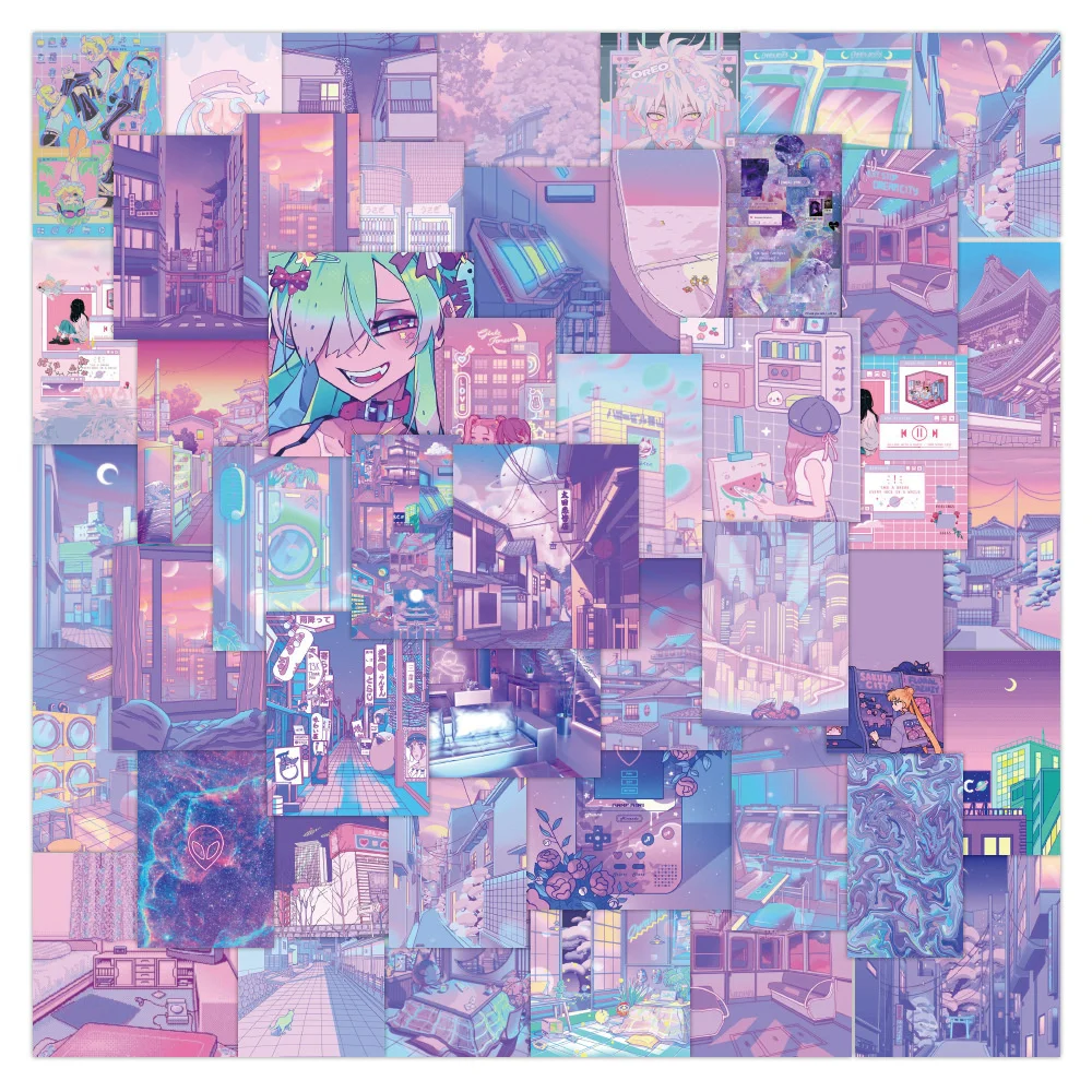 

60pcs Girl Heart Laser Style Classic Sticker DIY Graffiti Helmet Notebook Guitar Laptop Hand Account Stationery Stickers Decal