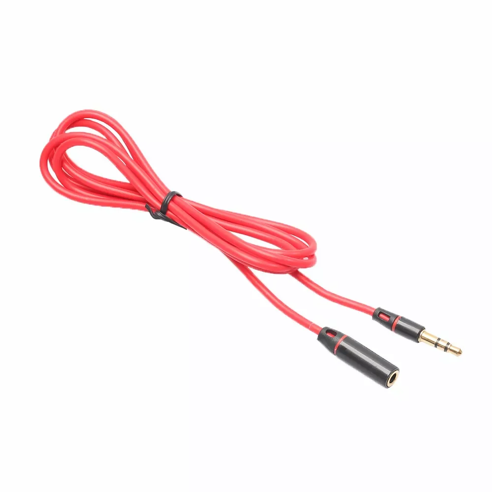 

Stereo Male To Female M/F Plug Jack Headphone Audio Extension Cable 1.2m Red Earphone AUX Extender Cord Connecters