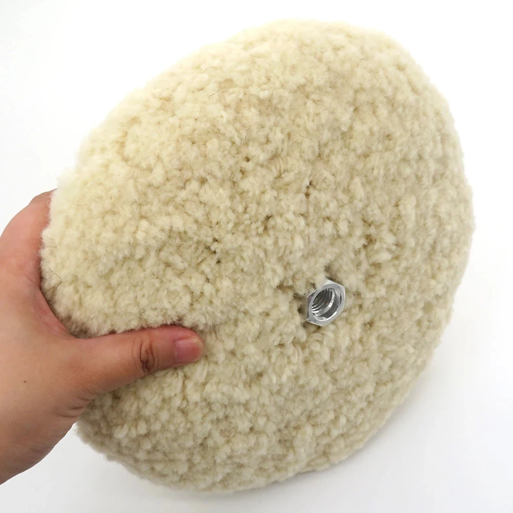 

8'' Buffing Wool Polishing Pad M16 Thread T240 Heavy Cut Gringding Wheel Sanding Disc Double Sided Yarn Abrasive Tools