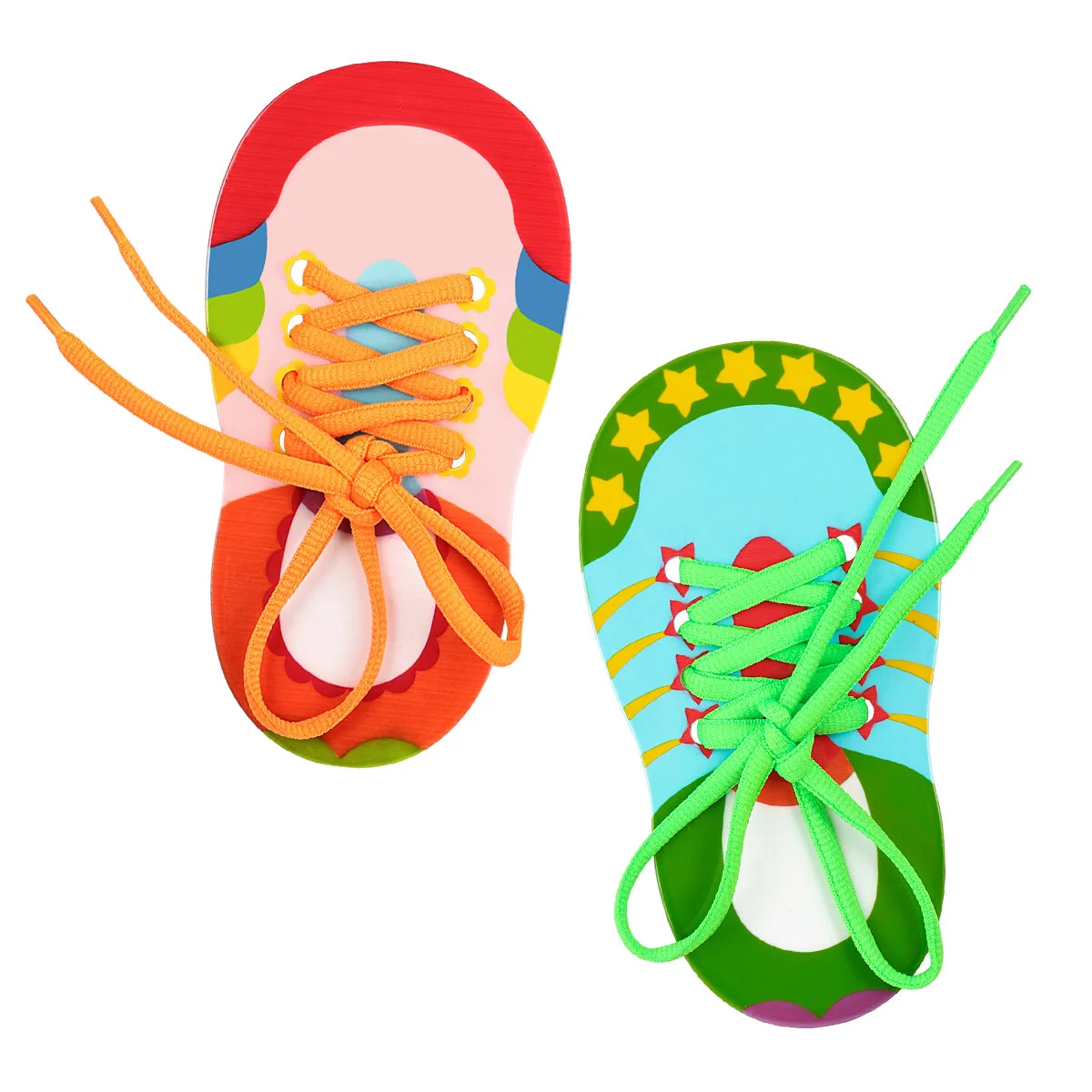 

2pcs Shoes Children Toys Shoelaces Tying Practice Toys Children Babies Toys Lacing Shoe Toy