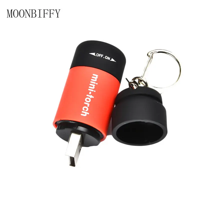 

Mini Keychain Pocket Torch USB Rechargeable LED Light Flashlight Lamp Waterproof Keychain Light Pocket Torch Keyring Torch