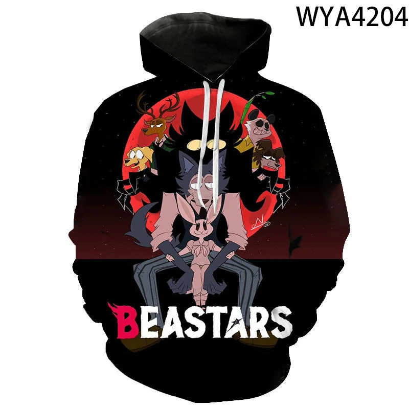 

Толстовки с 3D-принтом аниме Beastars для мужчин и женщин, Детские свитшоты, Модный пуловер с длинным рукавом для мальчиков и девочек, детские уличные Топы