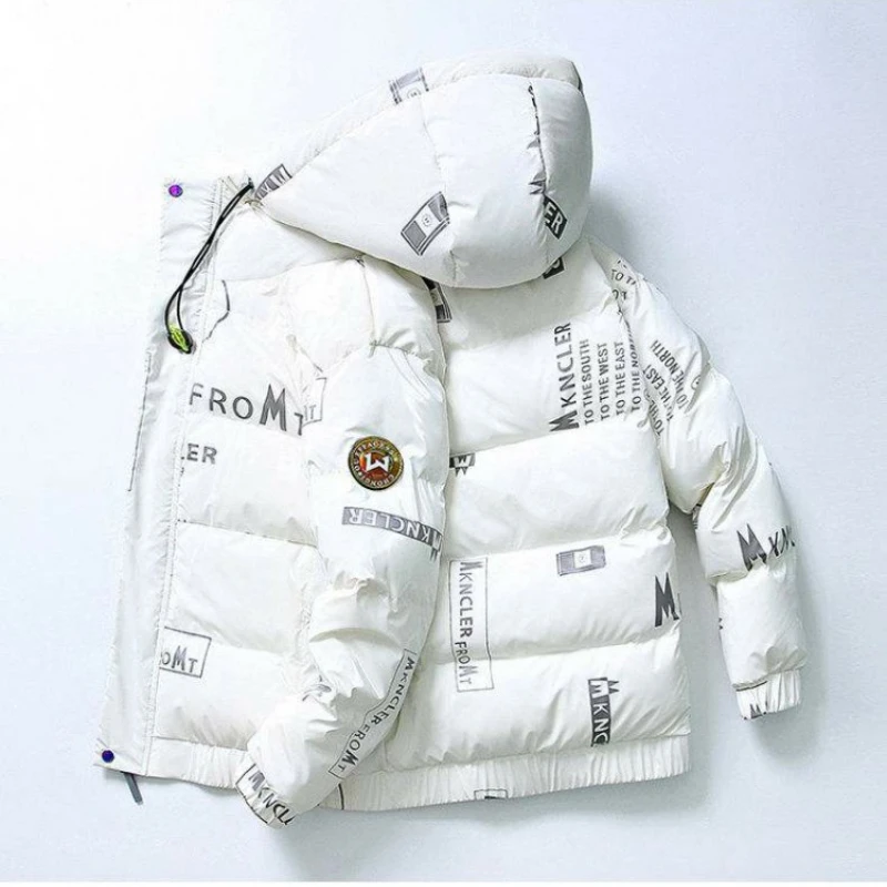 Men's autumn and winter jacket white duck down jacket, short version,Korean top fashion youth hooded sweater high-quality jacket