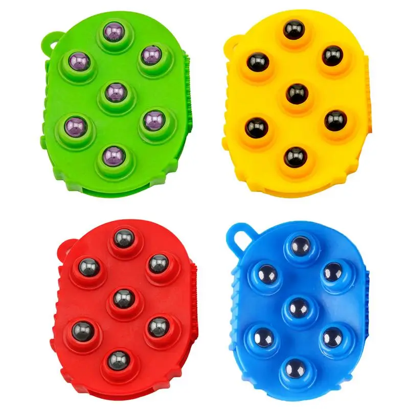 

7 Balls Body Massage Glove Roller Ball Anti-Cellulite Muscle Pain Relief Relax Massager For Neck Shoulder Buttocks Health Care