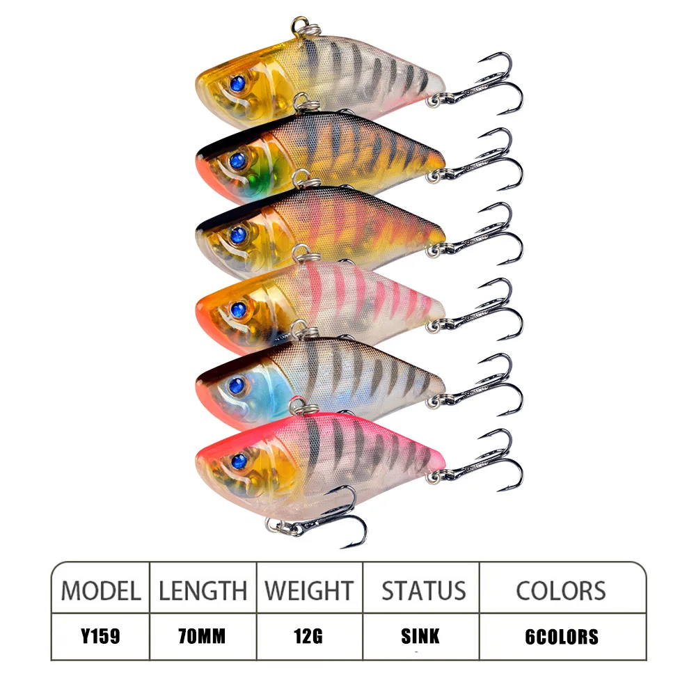 1 шт. VIB жесткая приманка для рыбной ловли 7 см 12 г погружная рыболовная с длинным