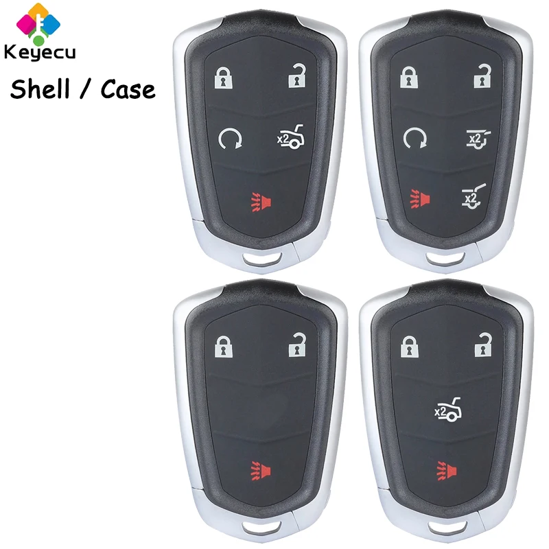 

KEYECU Smart Remote Car Key Shell Case Housing With 3 4 5 6 Buttons Fob for Cadillac Escalade ESV XTS CTS CT6 ATS SRX ATS XTS