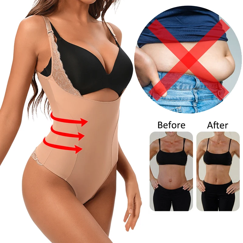 Bodysuit Shapewear Womens Full Body Shaper Tummy Control Slimming Sheath Butt Lifter Push Up Thigh Slimmer Shapers Corset Lace