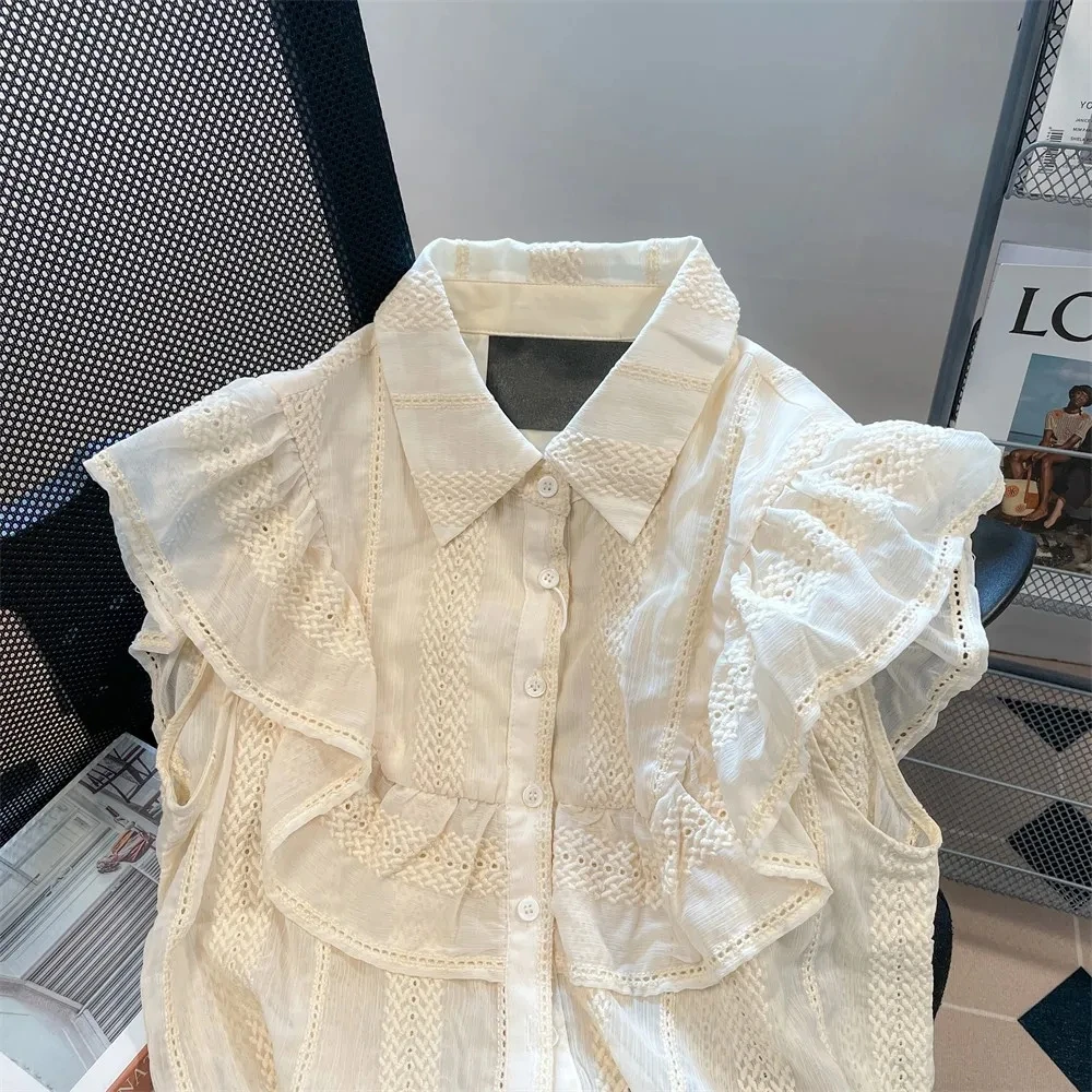 Модные Винтажные летние блузки рубашки милая блузка для женщин топы с отложным