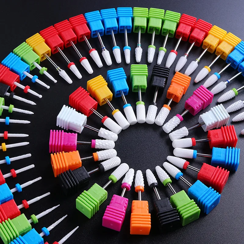 

2.35MM Ceramic Nail Drill Bit Large Round Barrel Head To Quickly File Smooth Acrylic Nails Used For Manicure & Pedicure