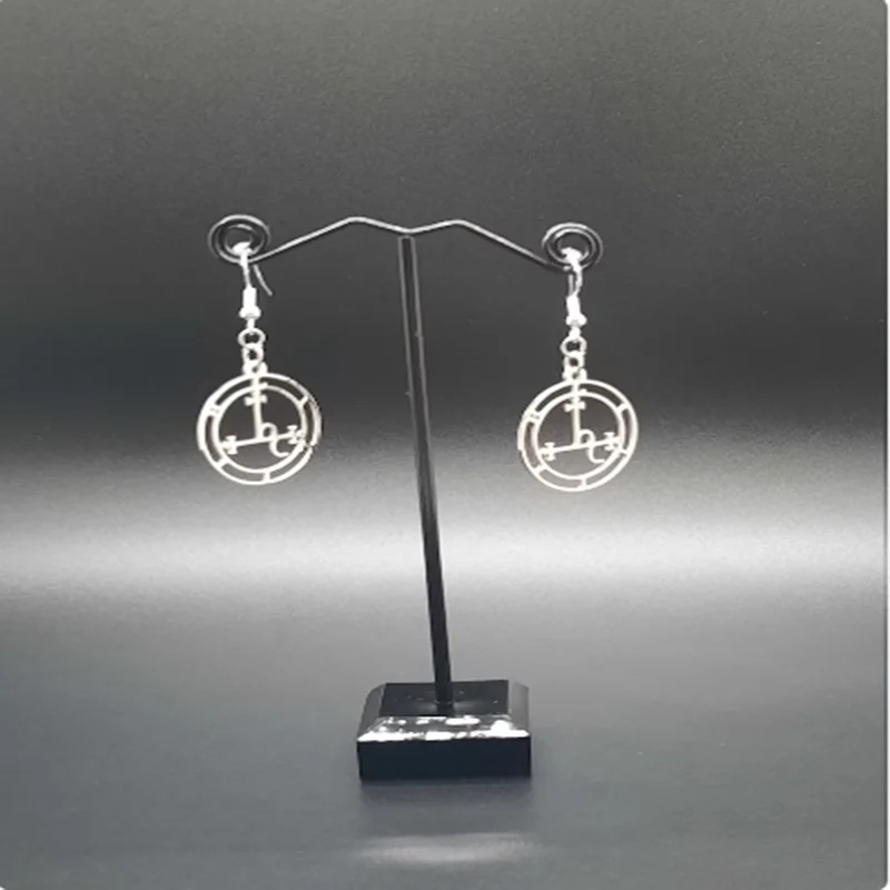 

Lilith earrings, Stainless Steel earring，Gothic, witch, Lucifer, Satan, amulet jewelry, mysterious jewelry symbols