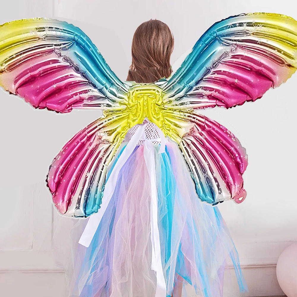 

Angel Wing Foil Balloon Butterfly Wing Ballon Girls Angel Cosplay Happy Birthday Party Decoration Supplies Gift Children's Day