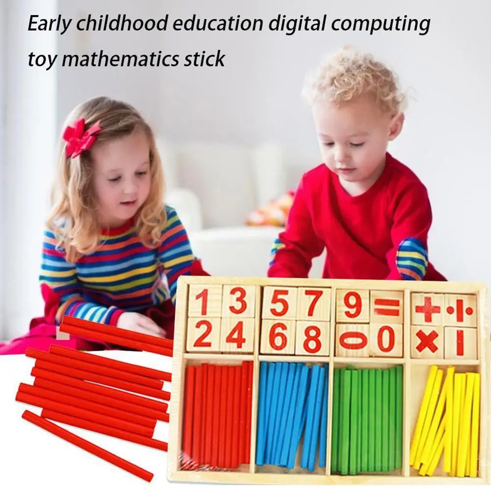 

Цифровая палочка Монтессори, помощь в обучении, Детские обучающие игрушки, знания, математика, обучение, развивающая математика, деревянная...