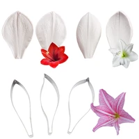 silicone fondant mold hibiscus flower shaped cutter mould chocolate candy sugarcraft molds baking utensils for cake deco tools