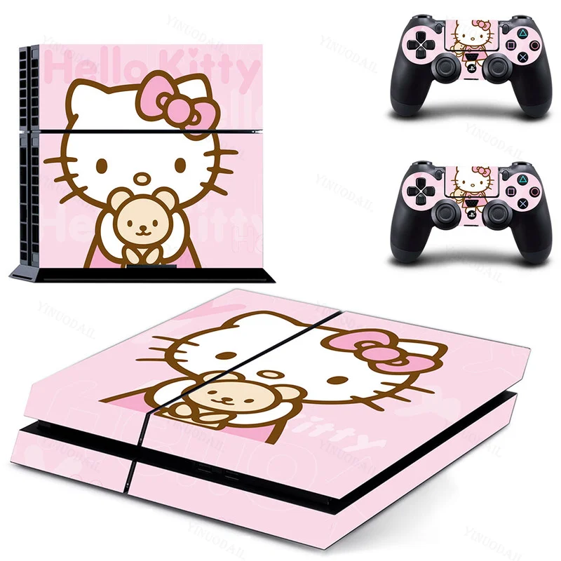 Фото Hello Kt Cinnamoroll для PS4, наклейка на кожу для PlayStation 4, консоль и контроллеры для PS4, геймпад, контроллер, наклейка, наклейка №2