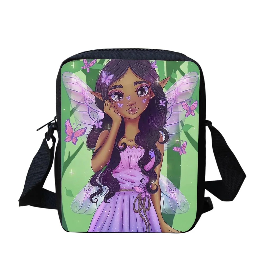 Африканская черная сумка-слинг HYCOOL для девочек с художественным принтом, сумки-мессенджеры через плечо, школьные сумки, Детская сумка для к...