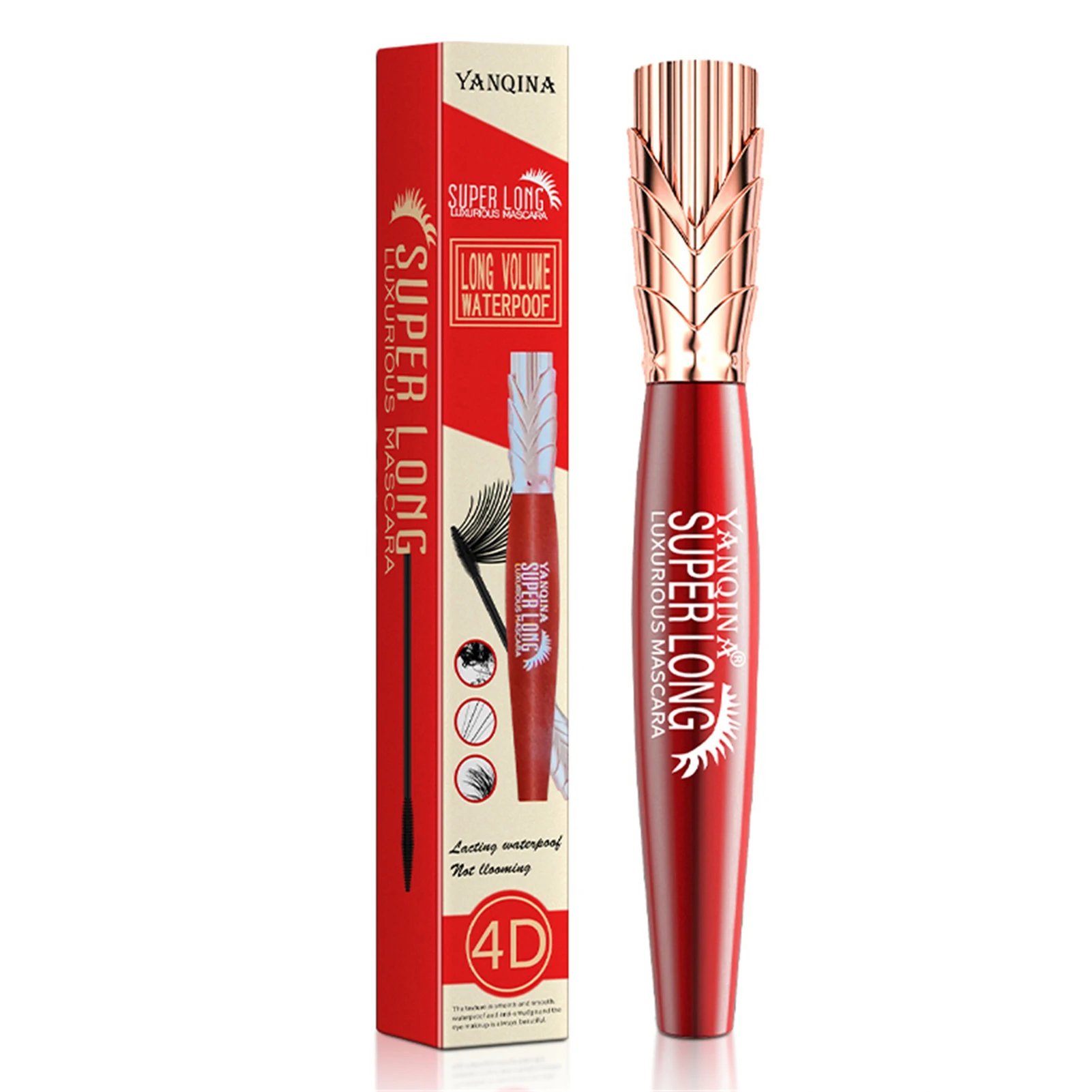 

Popular Style Crown Mascara Waterproof Long Volume Natural Curling Middle East Mascara Slender Natural Eyelash Makeup Cosmetics