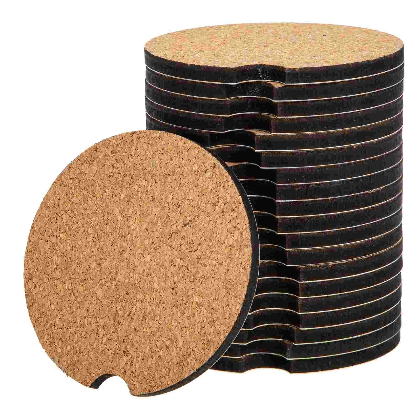 

20Pcs Car Coasters Decorative Multipurpose Drink Cup Holders Thermal Sublimation DIY Crafts Supplies Blank Car Coasters