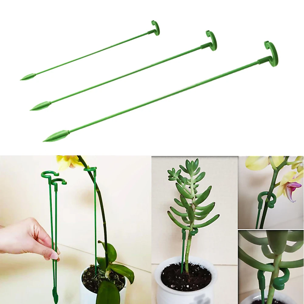 Garden Plant Bracket Flower-shaped Support Rod Potted Stem Anti-dropping Device For Peony Orchid Tomato Reusable Plastic Pile