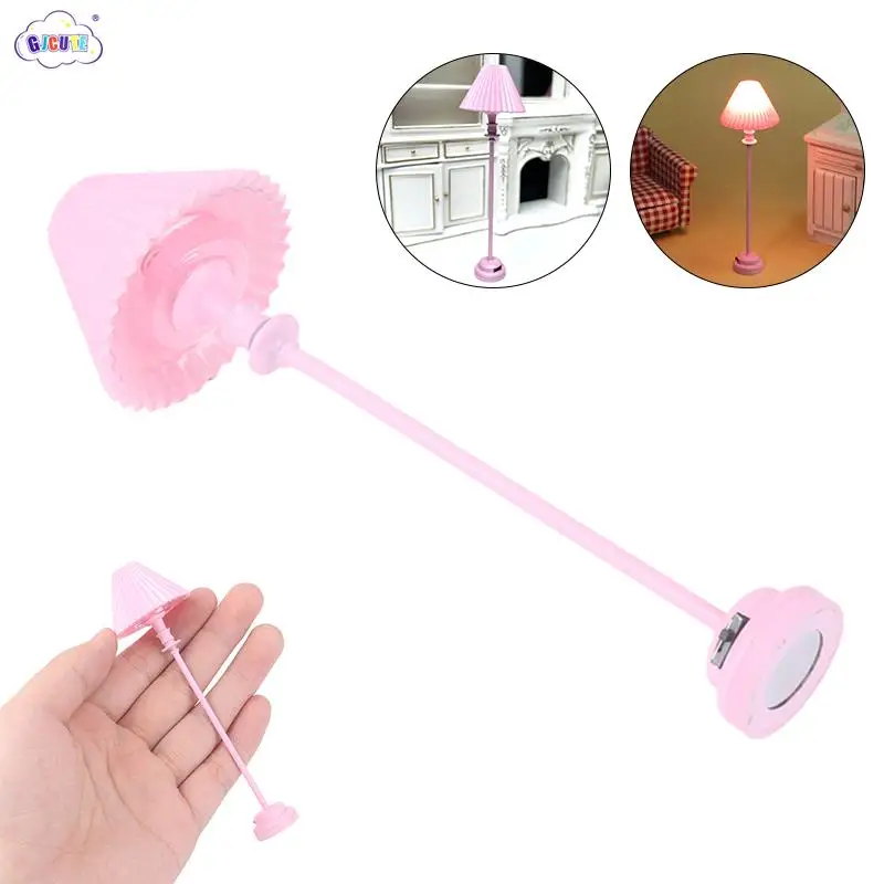 

1:12 Dollhouse Miniature Retro Floor Lamp Standing Lamp Table Lamp Model Home Decor Toy Doll House Accessories
